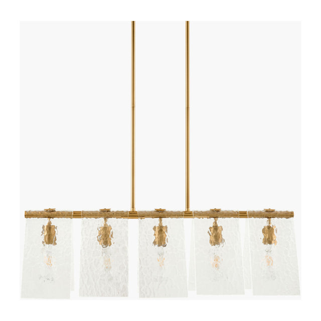 Modern European furniture - 5-Light Glass Pyramid Linear Chandelier - www.oroa.com