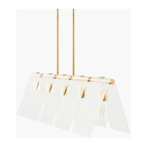   Modern European furniture - 5-Light Glass Pyramid Linear Chandelier - www.oroa.com | Oroa.com