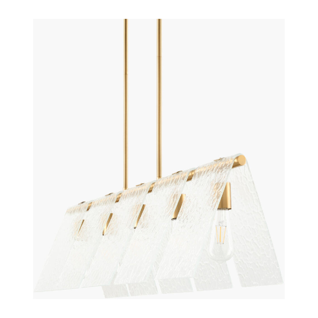   Modern European furniture - 5-Light Glass Pyramid Linear Chandelier - www.oroa.com | Oroa.com