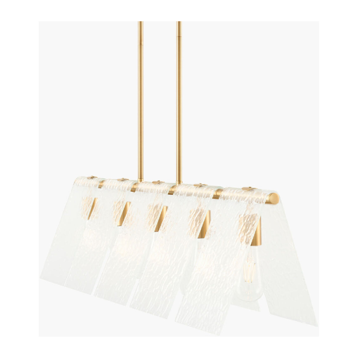   Modern European furniture - 5-Light Glass Pyramid Linear Chandelier - www.oroa.com | Oroa.com