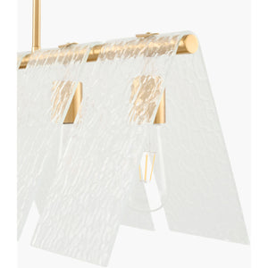   Modern European furniture - 5-Light Glass Pyramid Linear Chandelier - www.oroa.com | Oroa.com