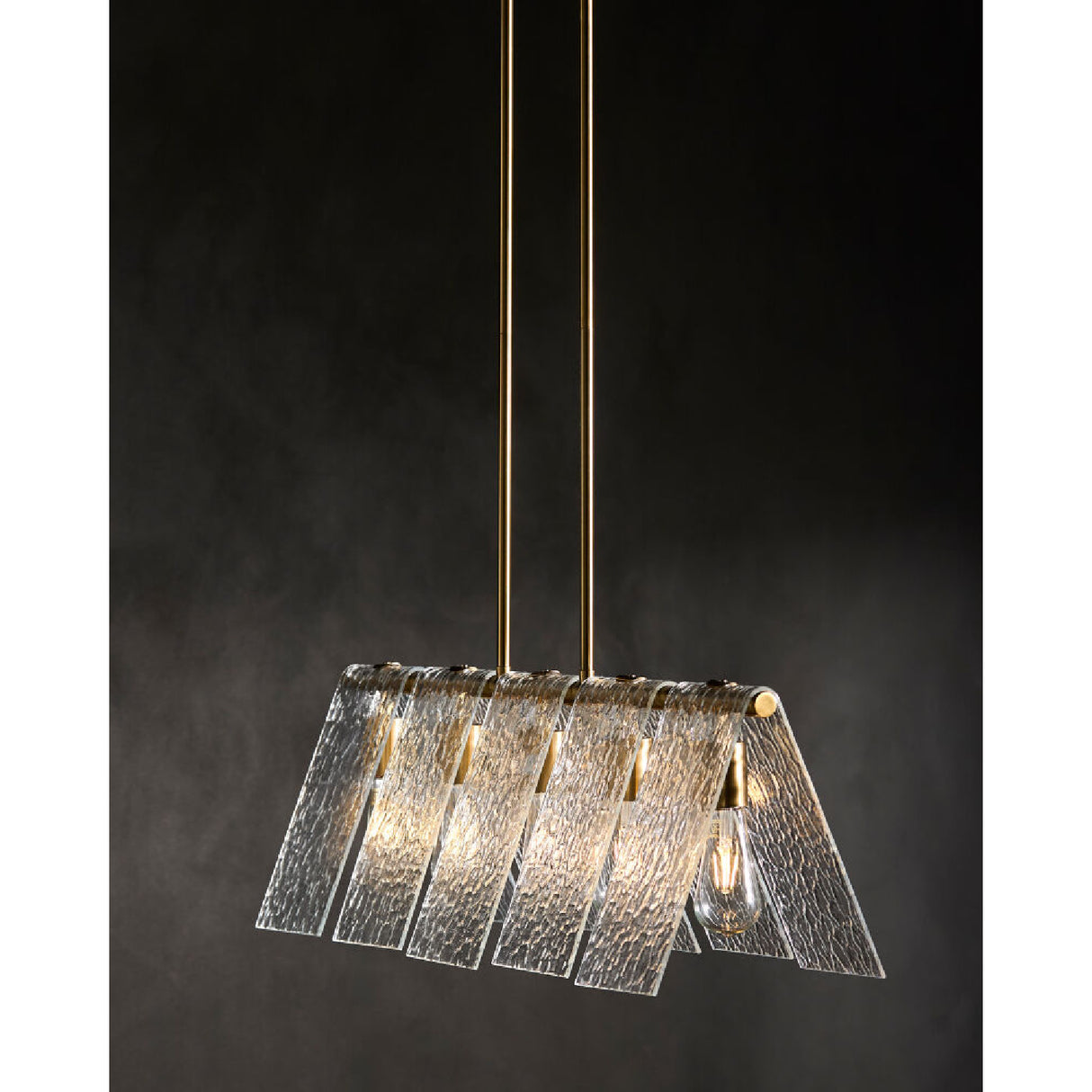   Modern European furniture - 5-Light Glass Pyramid Linear Chandelier - www.oroa.com | Oroa.com
