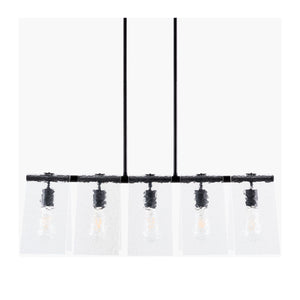   Modern European furniture - 5-Light Glass Pyramid Linear Chandelier - www.oroa.com | Oroa.com