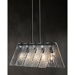   Modern European furniture - 5-Light Glass Pyramid Linear Chandelier - www.oroa.com | Oroa.com