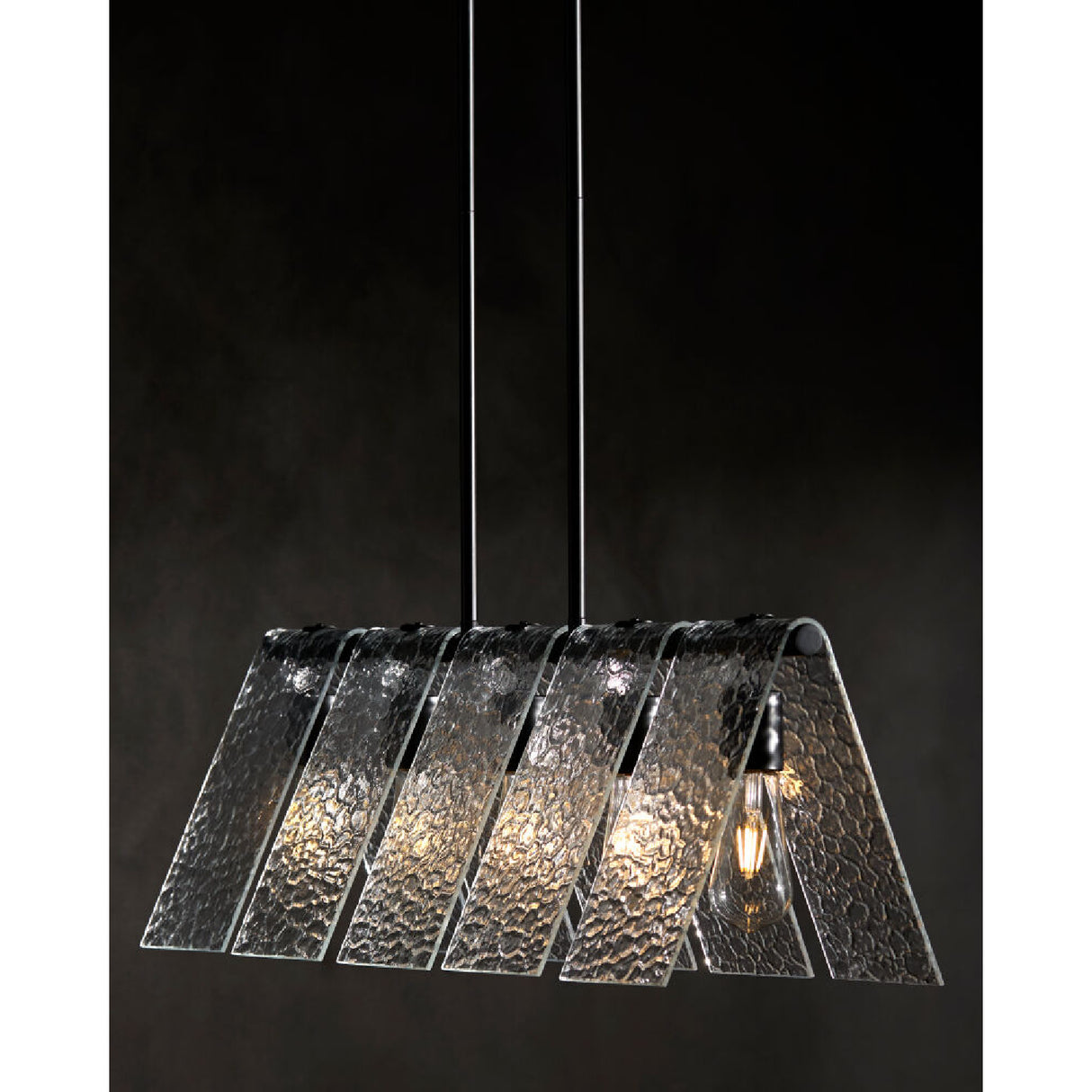   Modern European furniture - 5-Light Glass Pyramid Linear Chandelier - www.oroa.com | Oroa.com