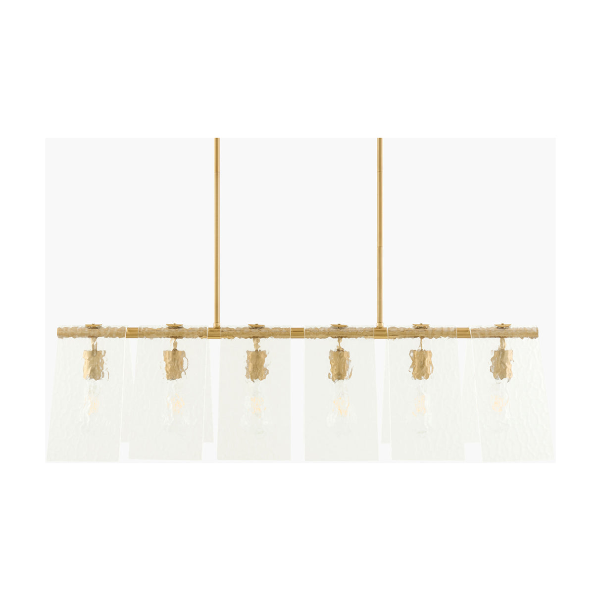   Modern European furniture - 6-Light Clear Glass Linear Chandelier - www.oroa.com | Oroa.com