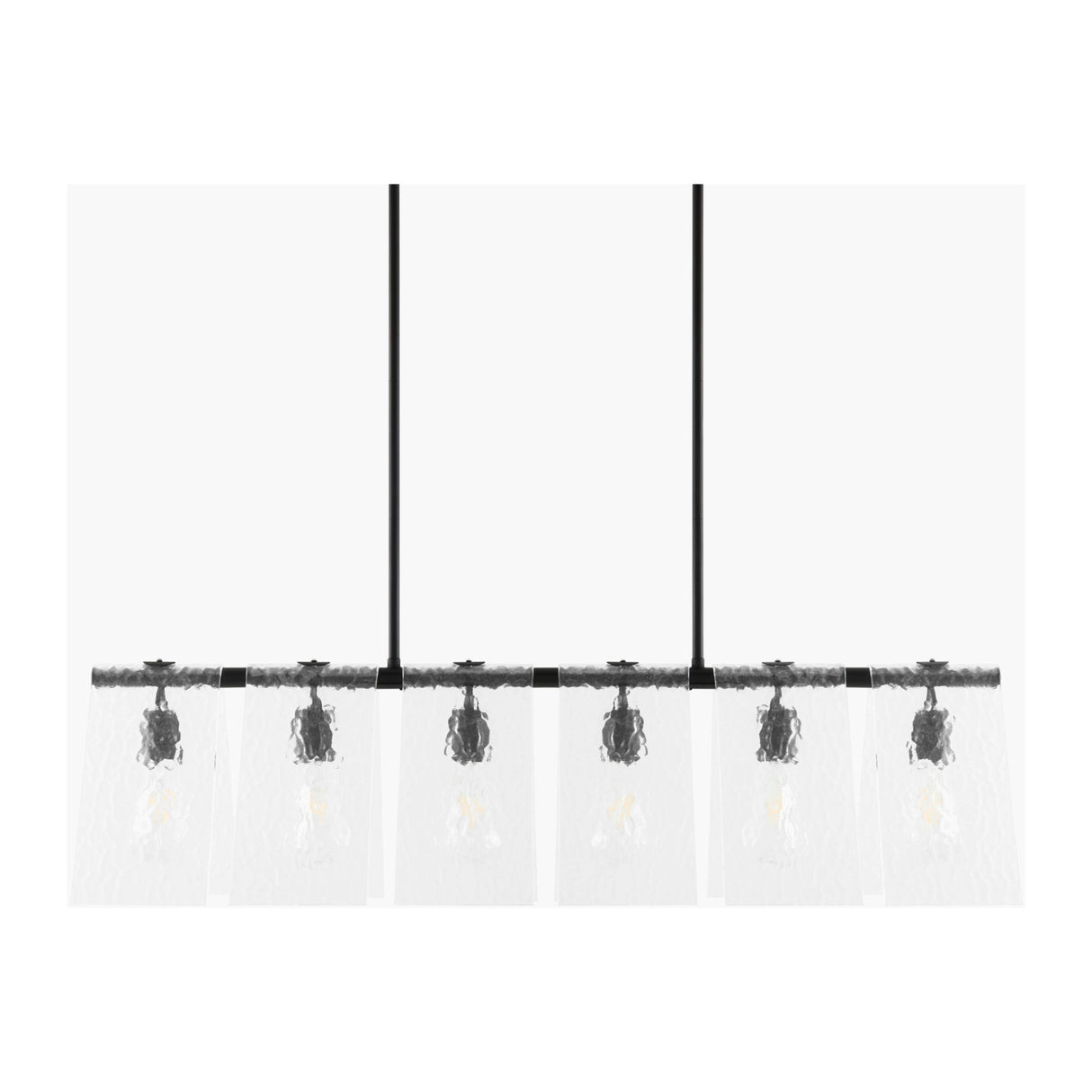  Modern European furniture - 6-Light Clear Glass Linear Chandelier - www.oroa.com | Oroa.com