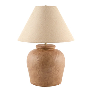   Modern European furniture - Linen Shade Cement Table Lamp - www.oroa.com | Oroa.com