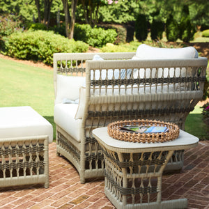   Modern European furniture - Cream Aluminum Outdoor Accent Chair - www.oroa.com | Oroa.com