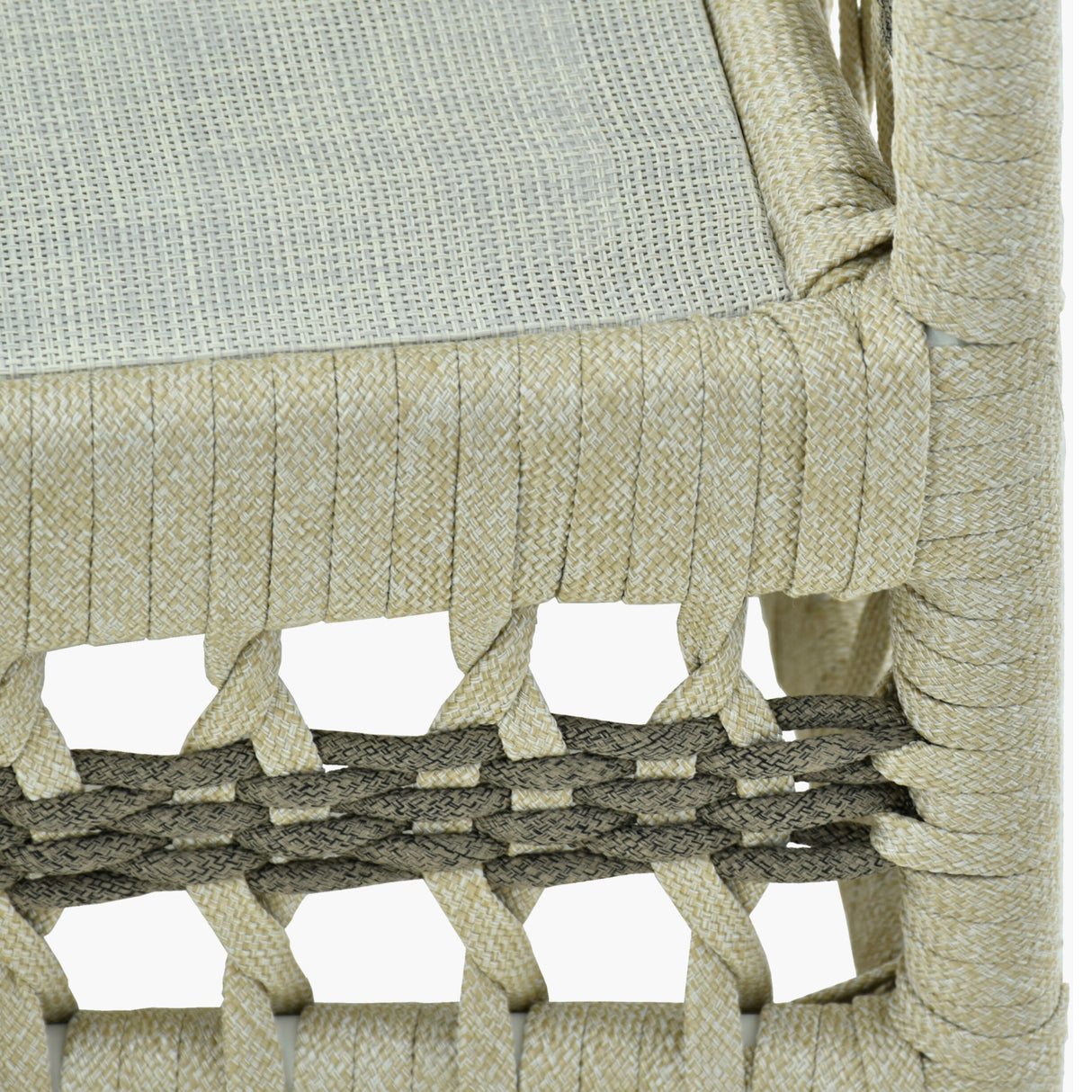   Modern European furniture - Cream Aluminum Outdoor Accent Chair - www.oroa.com | Oroa.com