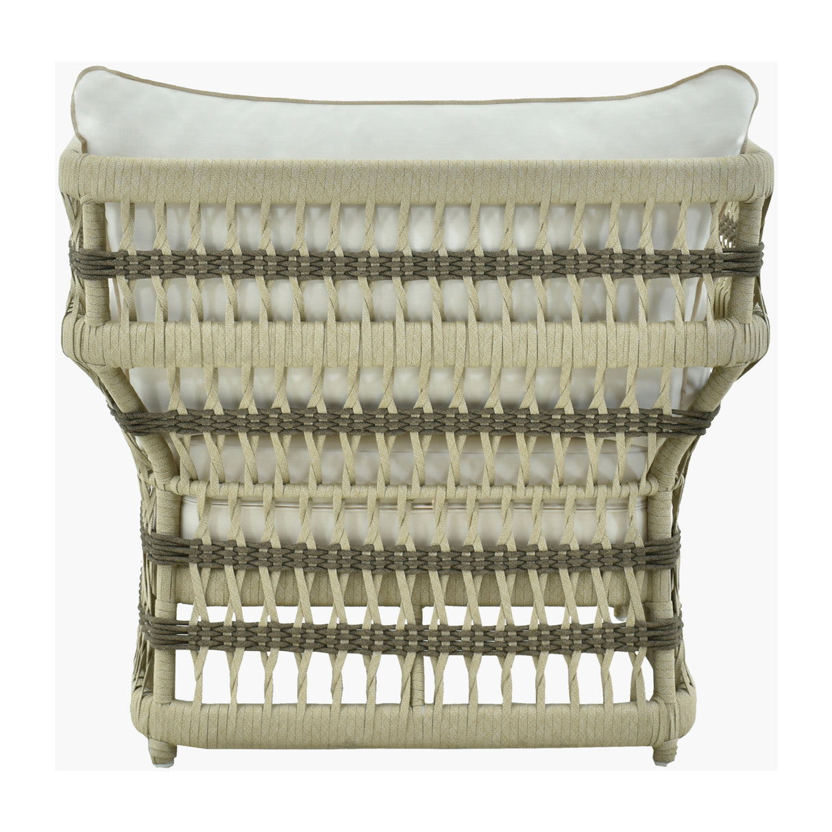   Modern European furniture - Cream Aluminum Outdoor Accent Chair - www.oroa.com | Oroa.com