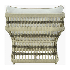   Modern European furniture - Cream Aluminum Outdoor Accent Chair - www.oroa.com | Oroa.com