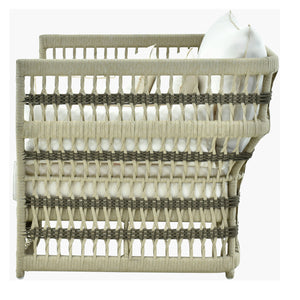   Modern European furniture - Cream Aluminum Outdoor Accent Chair - www.oroa.com | Oroa.com