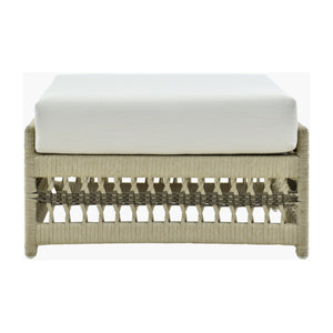   Modern European furniture - Cream Aluminum Outdoor Ottoman - www.oroa.com | Oroa.com