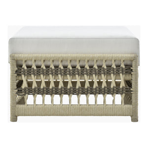   Modern European furniture - Cream Aluminum Outdoor Ottoman - www.oroa.com | Oroa.com