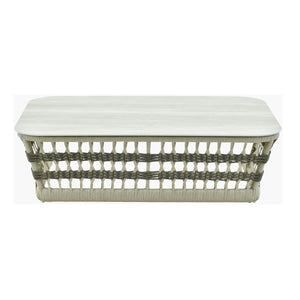   Modern European furniture - Cream Aluminum Outdoor Coffee Table - www.oroa.com | Oroa.com