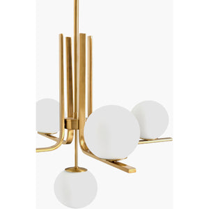   Modern European furniture - 5-Light White Glass Orbs Chandelier - www.oroa.com | Oroa.com