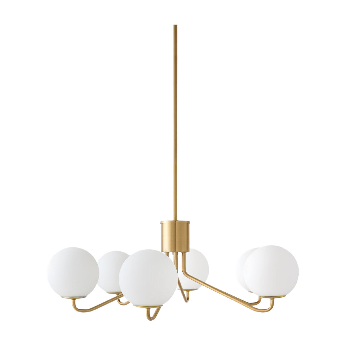   Modern European furniture - 6-Light White Glass Orbs Chandelier - www.oroa.com | Oroa.com