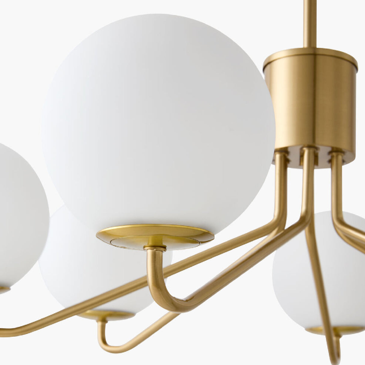   Modern European furniture - 6-Light White Glass Orbs Chandelier - www.oroa.com | Oroa.com