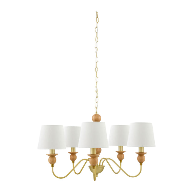 Modern European furniture - 5-Light Linen Classic Chandelier - www.oroa.com