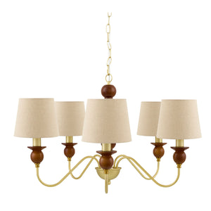   Modern European furniture - 5-Light Linen Classic Chandelier - www.oroa.com | Oroa.com
