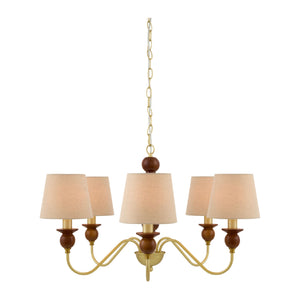   Modern European furniture - 5-Light Linen Classic Chandelier - www.oroa.com | Oroa.com