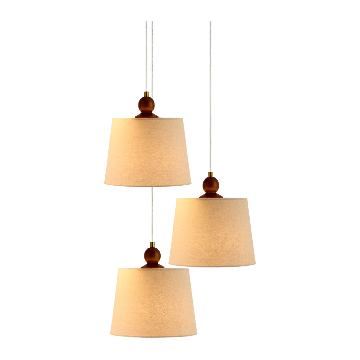   Modern European furniture - 3-Light Linen Chandelier - www.oroa.com | Oroa.com