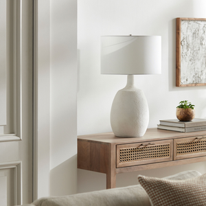   Modern European furniture - White Cement Accent Table Lamp - www.oroa.com | Oroa.com