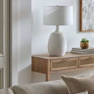   Modern European furniture - White Cement Accent Table Lamp - www.oroa.com | Oroa.com