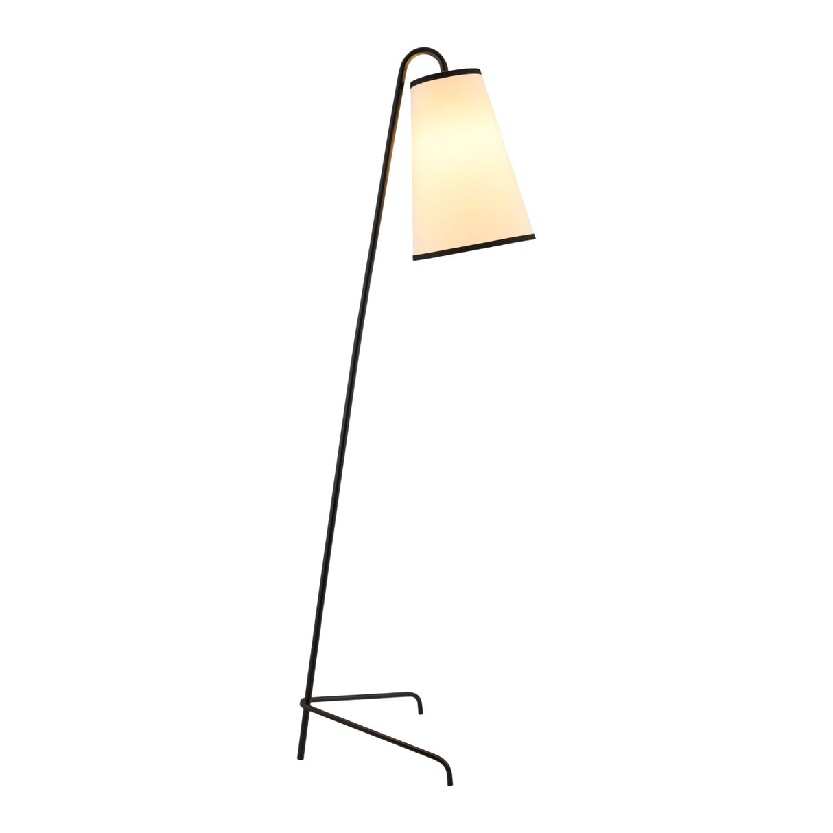   Modern European furniture - White Linen Tilted Floor Lamp - www.oroa.com | Oroa.com