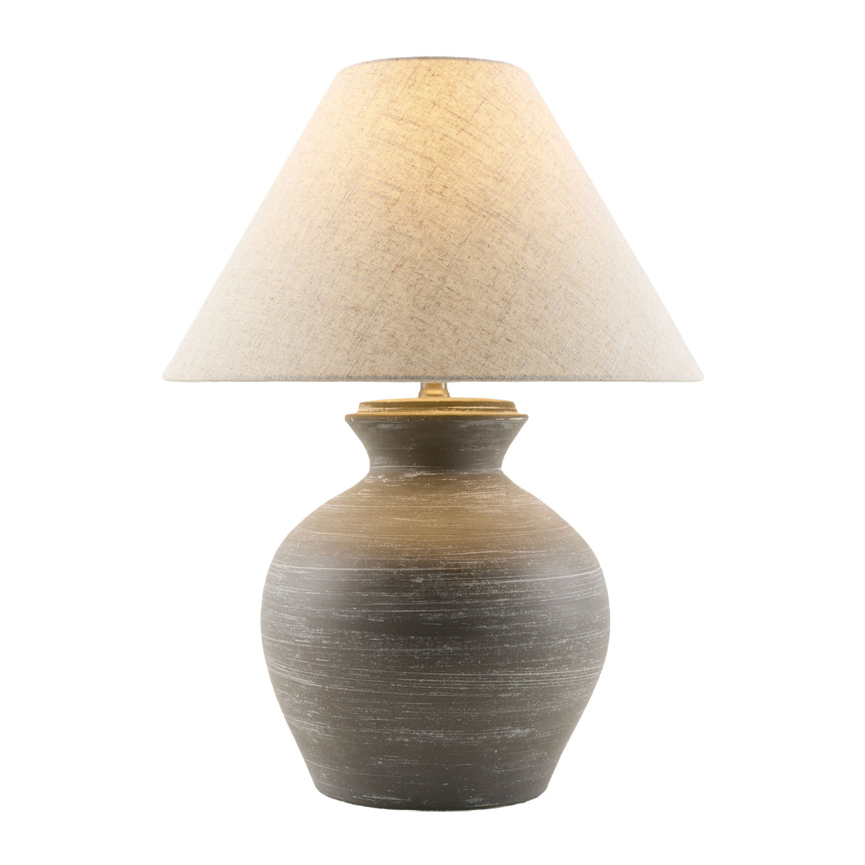   Modern European furniture - Gray Ceramic Linen Table Lamp - www.oroa.com | Oroa.com