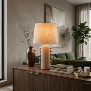   Modern European furniture - Linen Glazed Ceramic Table Lamp - www.oroa.com | Oroa.com