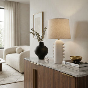   Modern European furniture - Linen Glazed Ceramic Table Lamp - www.oroa.com | Oroa.com