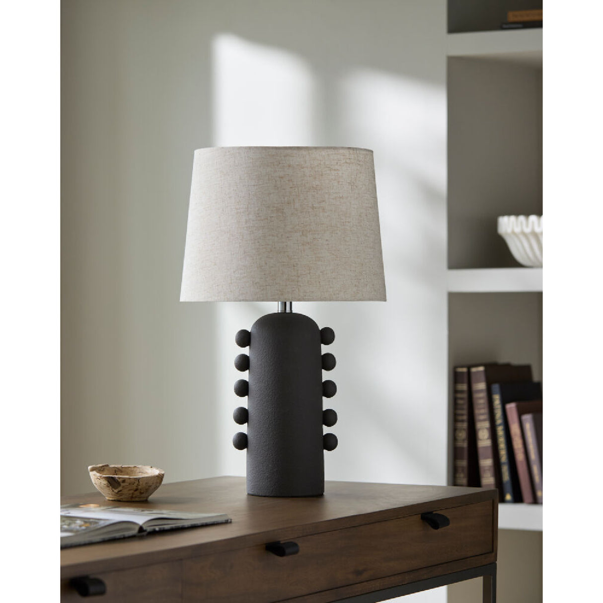   Modern European furniture - Linen Glazed Ceramic Table Lamp - www.oroa.com | Oroa.com