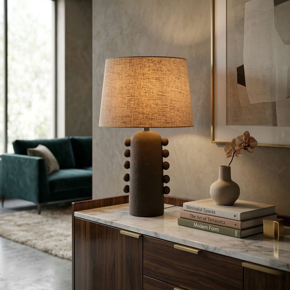   Modern European furniture - Linen Glazed Ceramic Table Lamp - www.oroa.com | Oroa.com