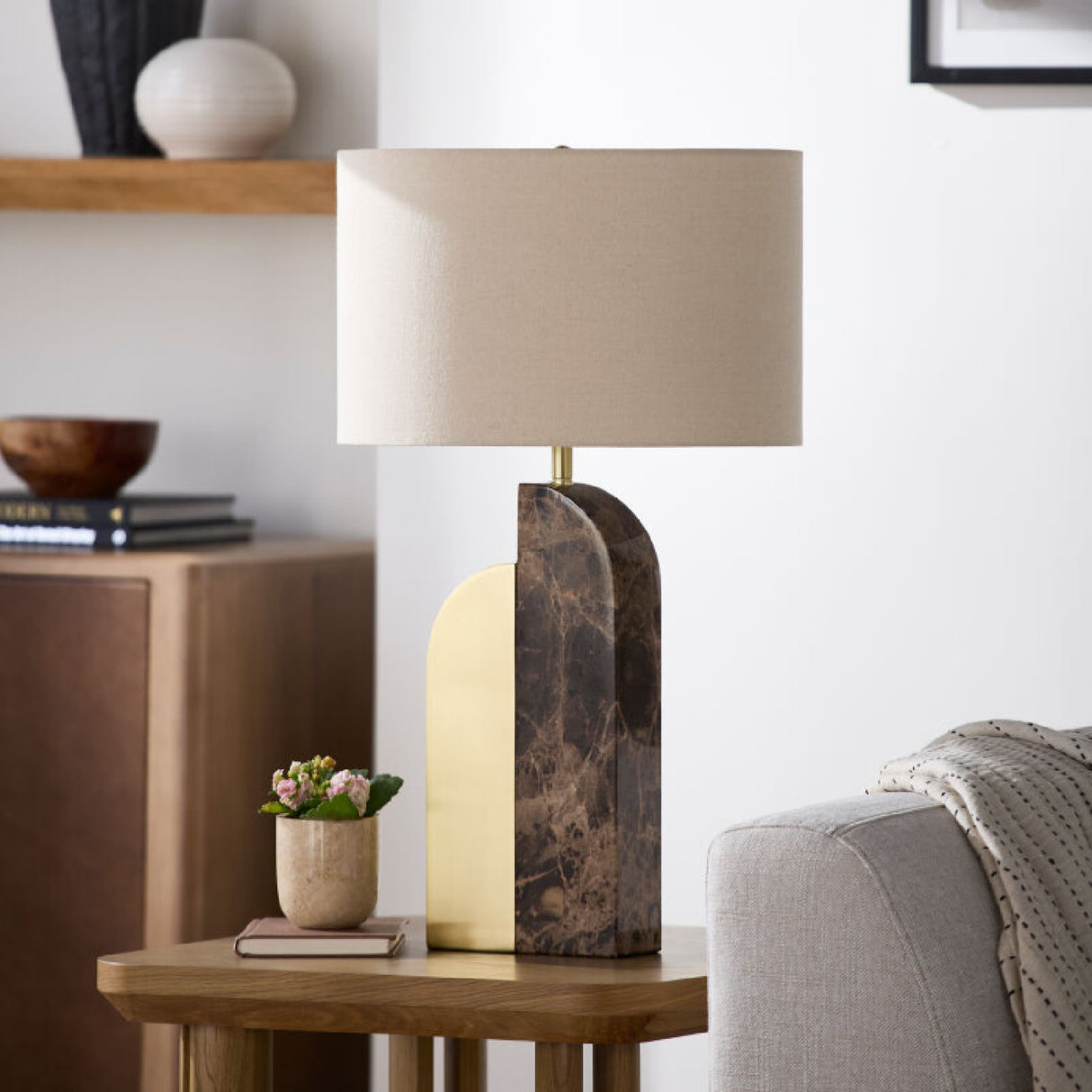   Modern European furniture - Black Marble Accent Table Lamp - www.oroa.com | Oroa.com