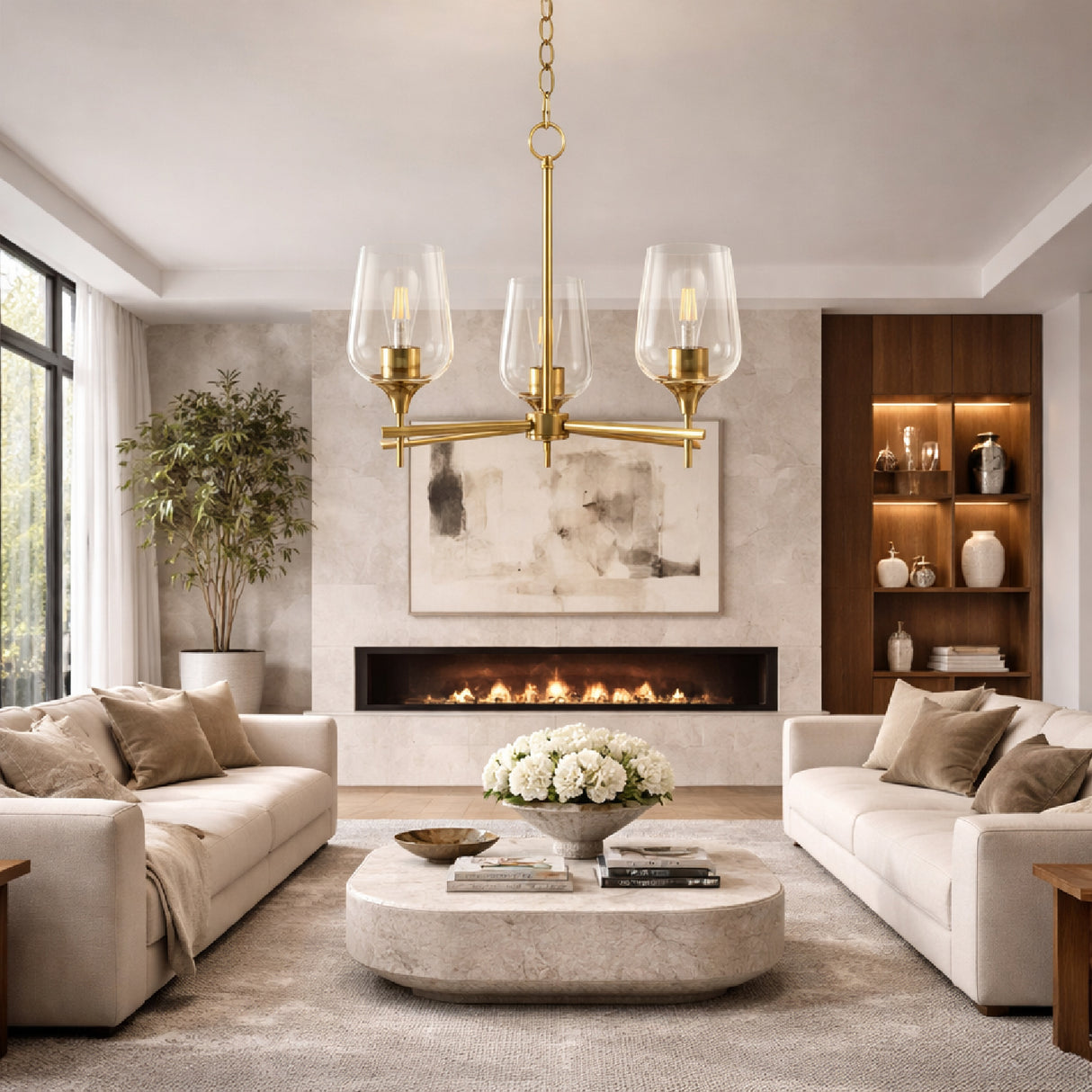   Modern European furniture - Glass 3-Light Chandelier - www.oroa.com | Oroa.com