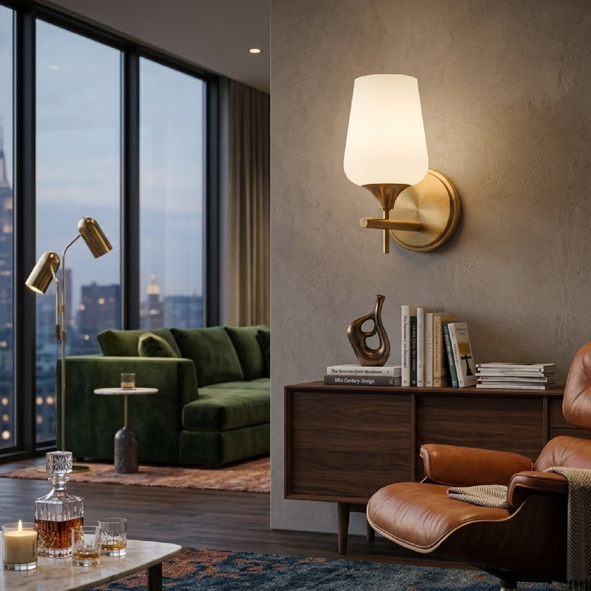   Modern European furniture - Glass Shade Wall Lamp - www.oroa.com | Oroa.com