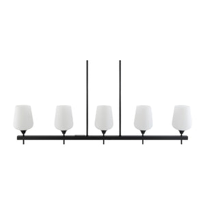   Modern European furniture - Glass 5-Light Linear Chandelier - www.oroa.com | Oroa.com