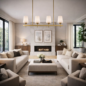   Modern European furniture - Glass 5-Light Linear Chandelier - www.oroa.com | Oroa.com