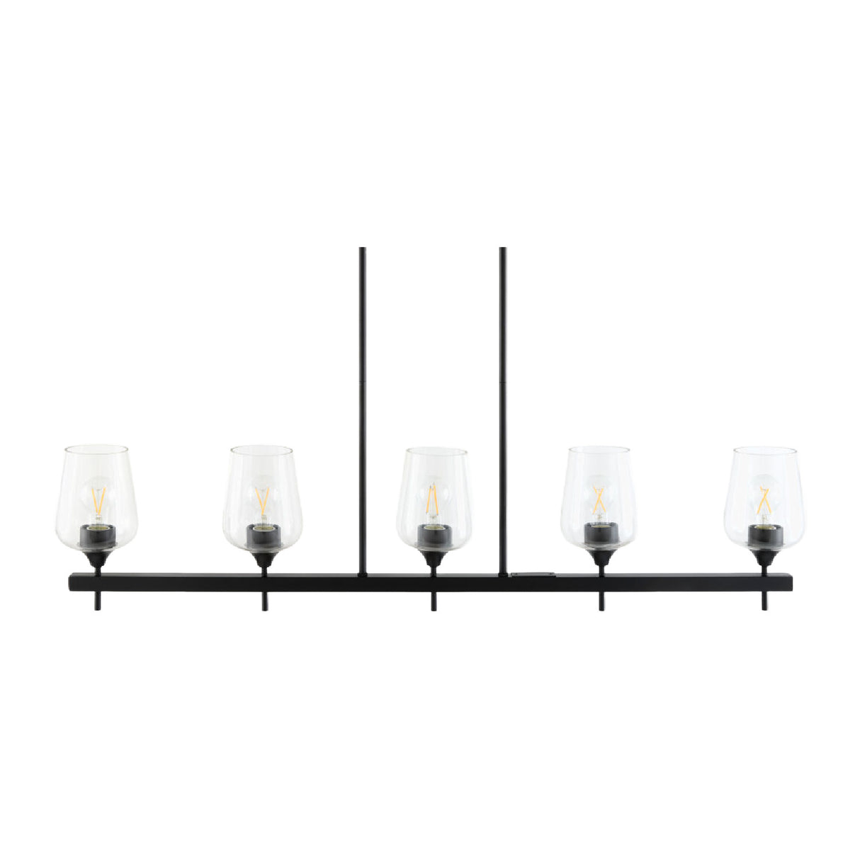   Modern European furniture - Glass 5-Light Linear Chandelier - www.oroa.com | Oroa.com