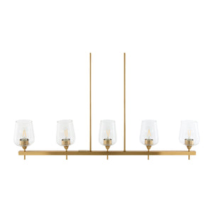   Modern European furniture - Glass 5-Light Linear Chandelier - www.oroa.com | Oroa.com