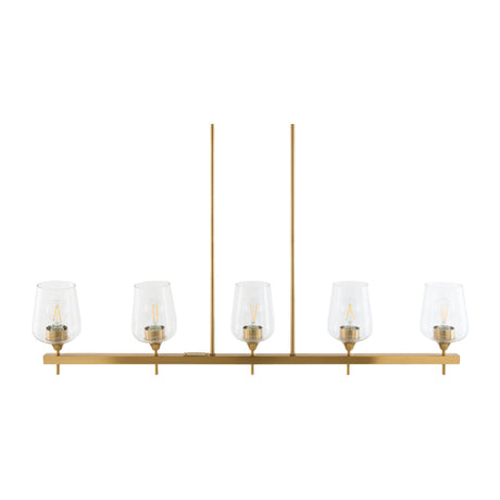   Modern European furniture - Glass 5-Light Linear Chandelier - www.oroa.com | Oroa.com