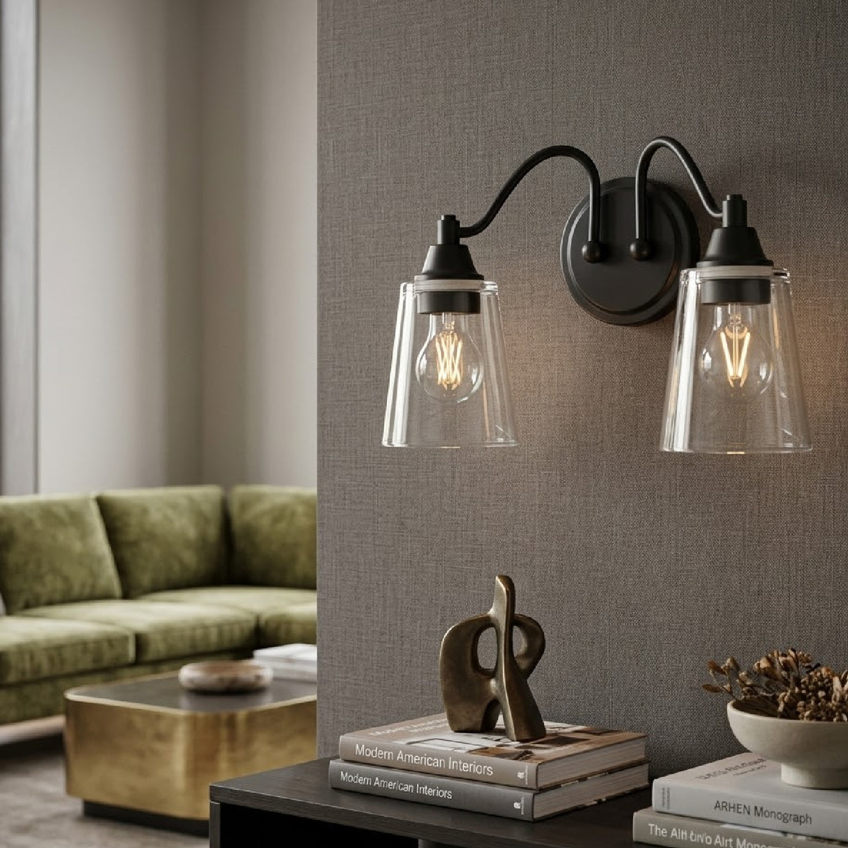   Modern European furniture - Glass Shades 2-Light Wall Lamp - www.oroa.com | Oroa.com