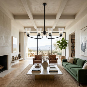   Modern European furniture - Glass Shades 4-Light Chandelier - www.oroa.com | Oroa.com