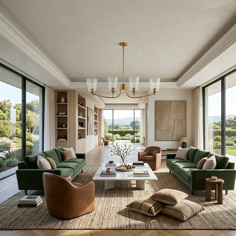   Modern European furniture - Glass Shades 4-Light Chandelier - www.oroa.com | Oroa.com