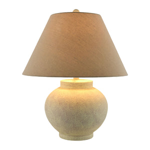  Modern European furniture - Ceramic Beige Linen Table Lamp - www.oroa.com | Oroa.com