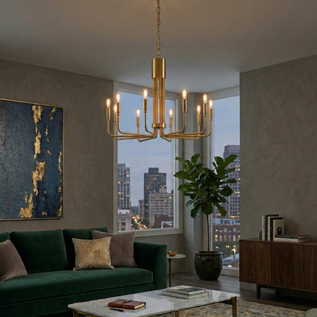   Modern European furniture - Gold 10-Light Pendant Lamp - www.oroa.com | Oroa.com