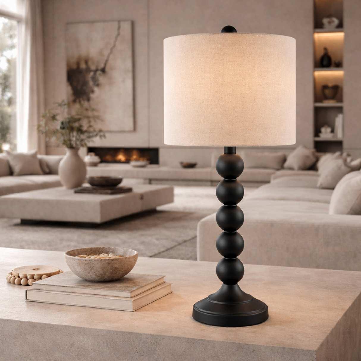   Modern European furniture - Stacked Spheres Accent Table Lamp L - www.oroa.com | Oroa.com
