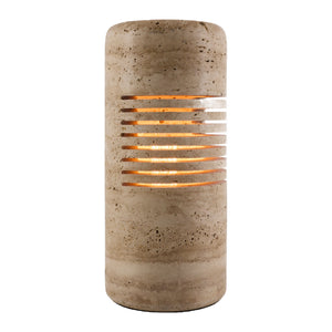   Modern European furniture - Beige Travertine Accent Table Lamp - www.oroa.com | Oroa.com